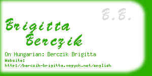 brigitta berczik business card